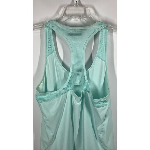 Adidas Women's Scoop Neck Mesh Racerback Tank Top Turquoise Size Medium - Picture 6 of 7